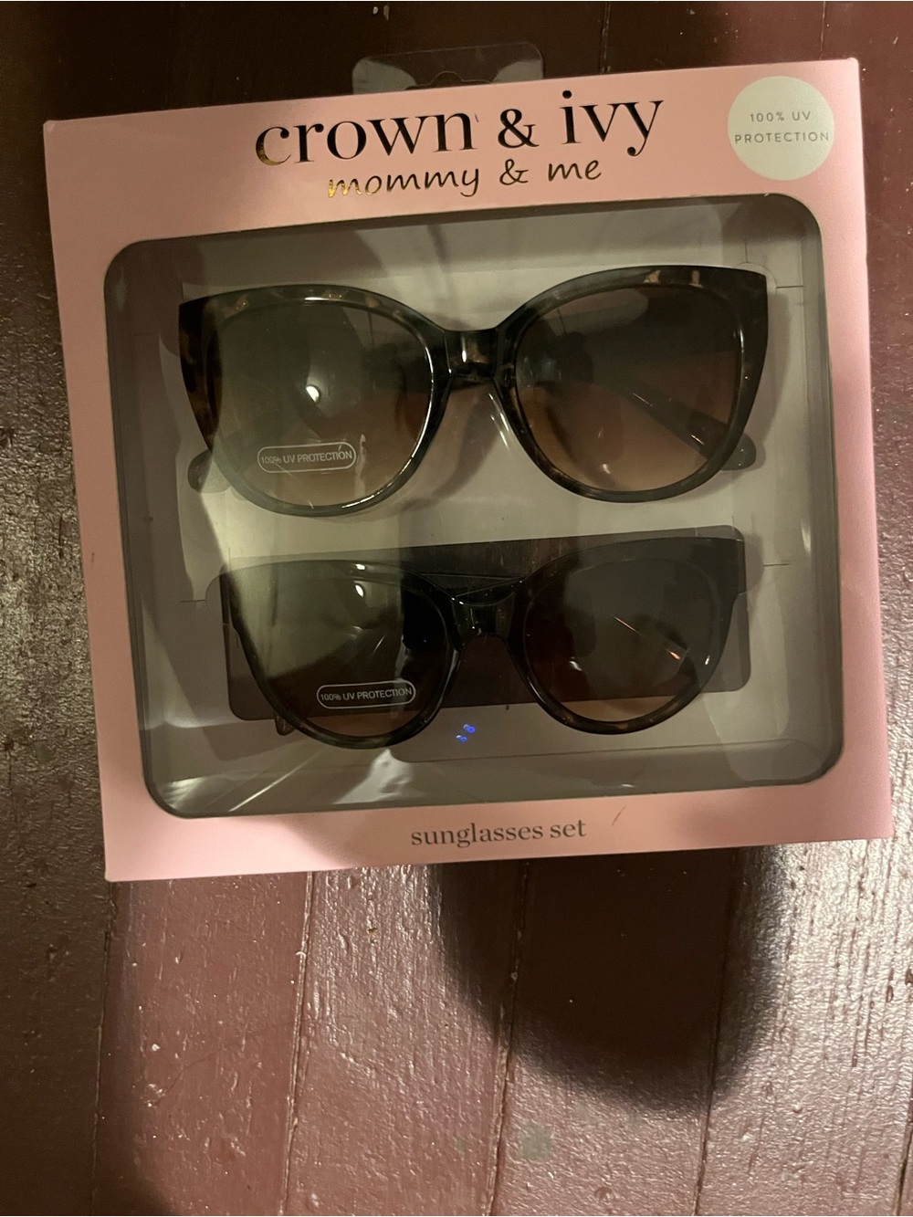 crown & ivy Brown Tortoise Mommy & Me Sunglasses Set
